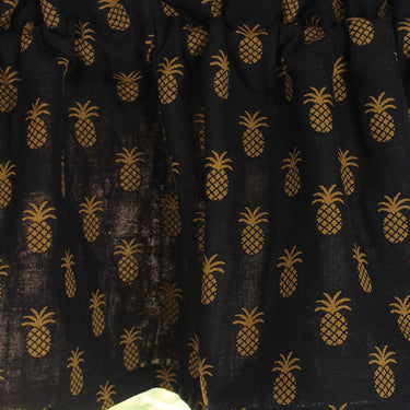 Pineapple Town - Black Valance VL660011 - The Fox Decor